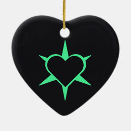 Herz Heart Cœur Cuore Star Starlet Sternchen Stern Keramik Ornament