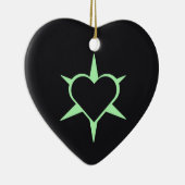 Herz Heart Cœur Cuore Star Starlet Sternchen Stern Keramik Ornament (Rechts)