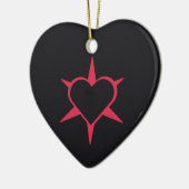 Herz Heart Cœur Cuore Star Starlet Sternchen Stern Keramik Ornament (Links)