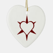 Herz Heart Cœur Cuore Star Starlet Sternchen Stern Keramik Ornament (Rechts)