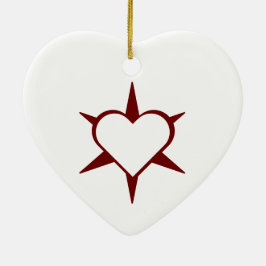 Herz Heart Cœur Cuore Star Starlet Sternchen Stern Keramik Ornament