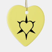 Herz Heart Cœur Cuore Star Starlet Sternchen Stern Keramik Ornament (Rechts)