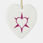 Herz Heart Cœur Cuore Star Starlet Sternchen Stern Keramik Ornament (Rechts)