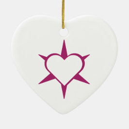 Herz Heart Cœur Cuore Star Starlet Sternchen Stern Keramik Ornament