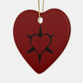 Herz Heart Cœur Cuore Star Starlet Sternchen Stern Keramik Ornament (Links)