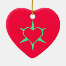 Herz Heart Cœur Cuore Star Starlet Sternchen Stern Keramik Ornament