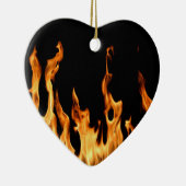 Herz Heart Cœur Flammen Flame Flames Feuer Fire  Keramik Ornament (Rechts)