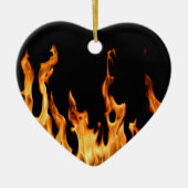 Herz Heart Cœur Flammen Flame Flames Feuer Fire  Keramik Ornament (Vorne)