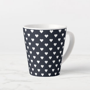 Herz ♥ Heart ♥ Herzen ♥ Hearts navy-white Milchtasse
