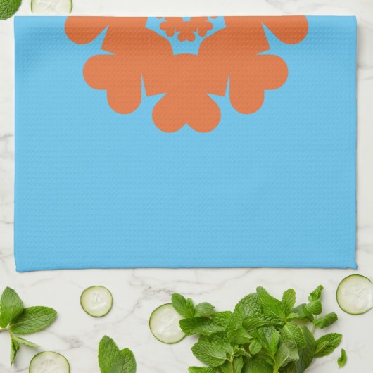 Herz ♥ Heart ♥ Herzen ♥ Hearts retro 70ies 70er Geschirrtuch (Gefaltet)