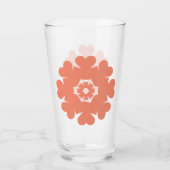 Herz ♥ Heart ♥ Herzen ♥ Hearts retro 70ies 70er Glas (Rückseite)