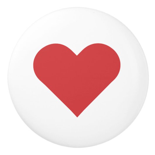 Herz ♥ Heart ♥ Herzen ♥ Hearts retro Keramikknauf (Vorderseite)