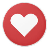 Herz ♥ Heart ♥ Herzen ♥ Hearts retro Keramikknauf (Vorderseite)