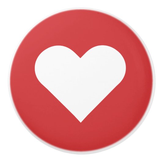Herz ♥ Heart ♥ Herzen ♥ Hearts retro Keramikknauf (Vorderseite)