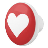 Herz ♥ Heart ♥ Herzen ♥ Hearts retro Keramikknauf (Rechts)