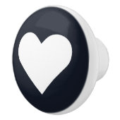 Herz ♥ Heart ♥ Herzen ♥ Hearts retro Keramikknauf (Rechts)