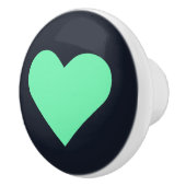 Herz ♥ Heart ♥ Herzen ♥ Hearts retro Keramikknauf (Rechts)