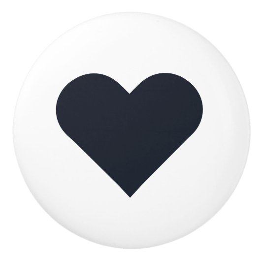 Herz ♥ Heart ♥ Herzen ♥ Hearts retro Keramikknauf (Vorderseite)