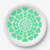 Herz ♥ Heart ♥ Herzen ♥ Hearts retro Pappteller (Vorderseite)