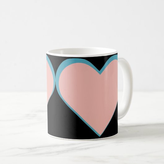 Herz ♥ Heart Kaffeetasse (VorderseiteRechts)