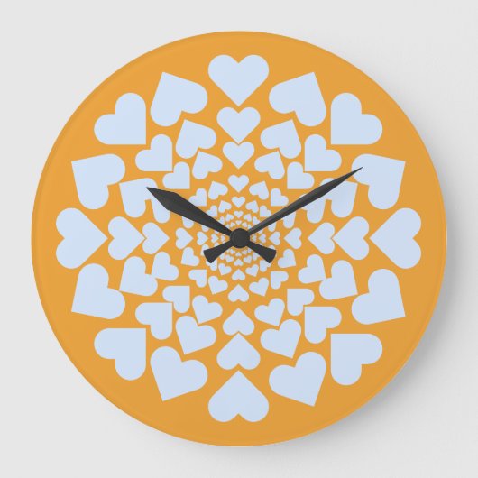 Herz ♥ Heart Sun Große Wanduhr (Vorderseite)