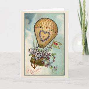 Herz Heißluftballon, an meinen Valentinstag Karte