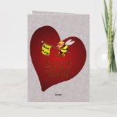 Herz herausgeschnitten feiertagskarte (Rückseite)