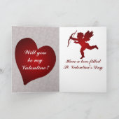 Herz herausgeschnitten feiertagskarte (Innenseite)