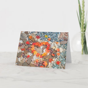 Herz-Herbst verlässt Gruß-Karten-Felsen-Garten Karte