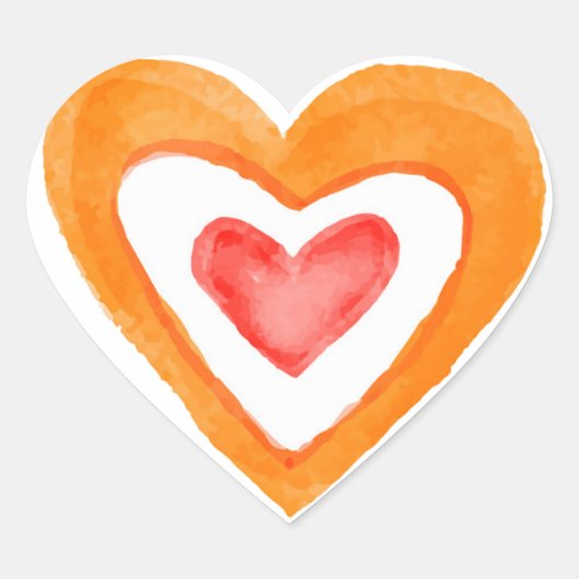 Herz Herz-Aufkleber (Vorderseite)