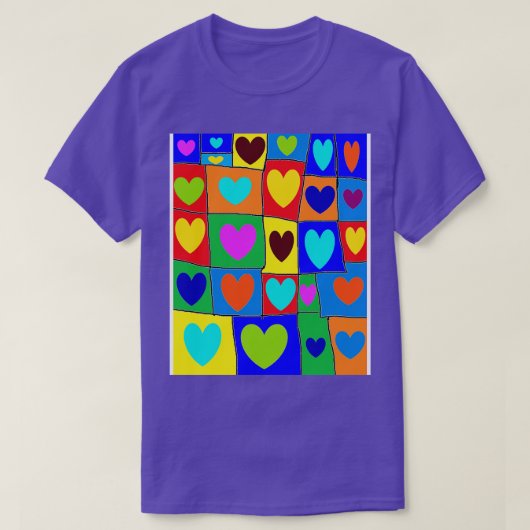 Herz-Herz-Muster 1 T-Shirt (Design vorne)
