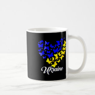 Herz Herz Ukraine Shirt Schmetterling Ich stehe mi Kaffeetasse