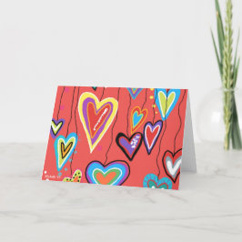 Herz, Herz und mehr Dankeskarte