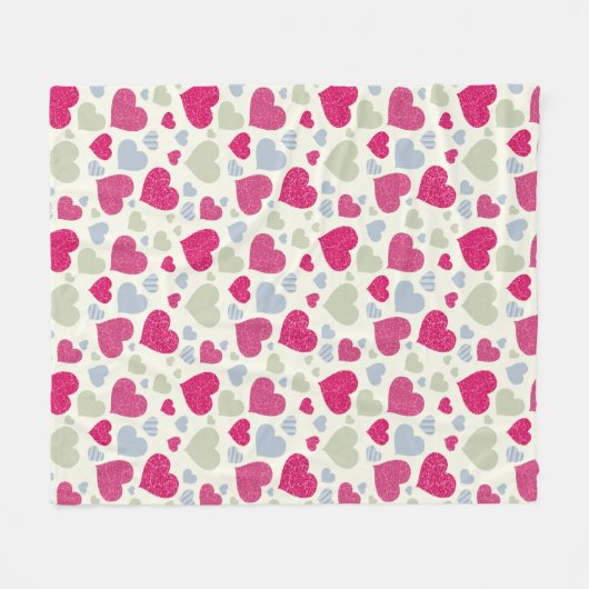 Herz-Hintergrund Fleecedecke (Vorderseite (Horizontal))