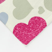 Herz-Hintergrund Fleecedecke (Ecke)