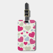Herz-Hintergrund Gepäckanhänger (Vorderseite vertikal)