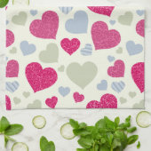 Herz-Hintergrund Geschirrtuch (Gefaltet)