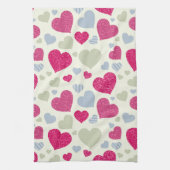 Herz-Hintergrund Geschirrtuch (Vertikal)