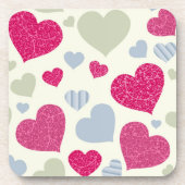 Herz-Hintergrund Getränkeuntersetzer (Vorderseite)