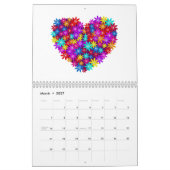 Herz-Hintergrund Kalender (Mär 2027)