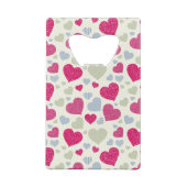 Herz-Hintergrund Kreditkartenflaschenöffner (Rückseite)