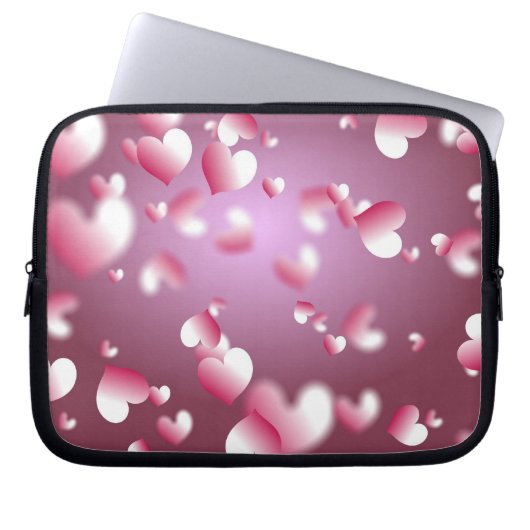 Herz-Hintergrund Laptopschutzhülle (Vorderseite)