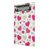 Herz-Hintergrund Mini Klemmbrett (Gewinkelt2)
