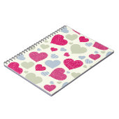 Herz-Hintergrund Notizblock (Linke Seite)