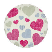 Herz-Hintergrund Schneidebrett (Vorderseite)