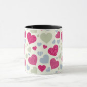 Herz-Hintergrund Tasse (Zentrum)