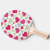 Herz-Hintergrund Tischtennis Schläger (Seitenansicht)