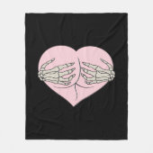 Herz-Hintern Umarmung Skeleton Hands Classic Fleecedecke (Vorderseite)
