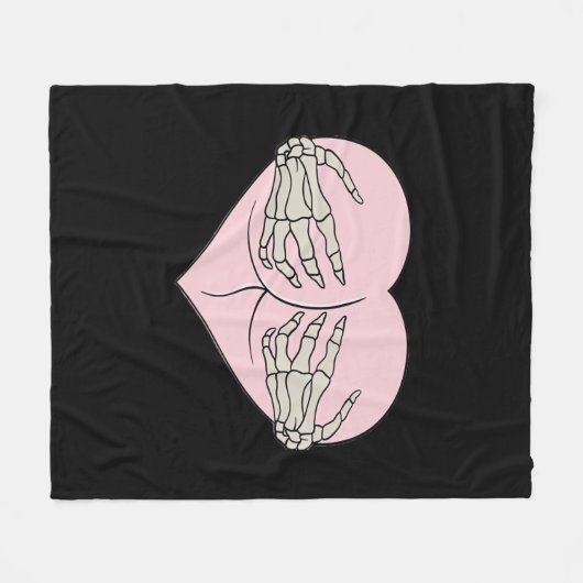 Herz-Hintern Umarmung Skeleton Hands Classic Fleecedecke (Vorderseite (Horizontal))