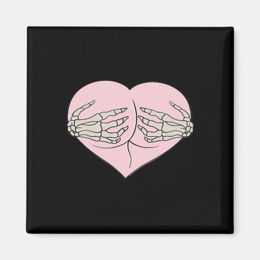 Herz-Hintern Umarmung Skeleton Hands Classic Magnet (Vorne)